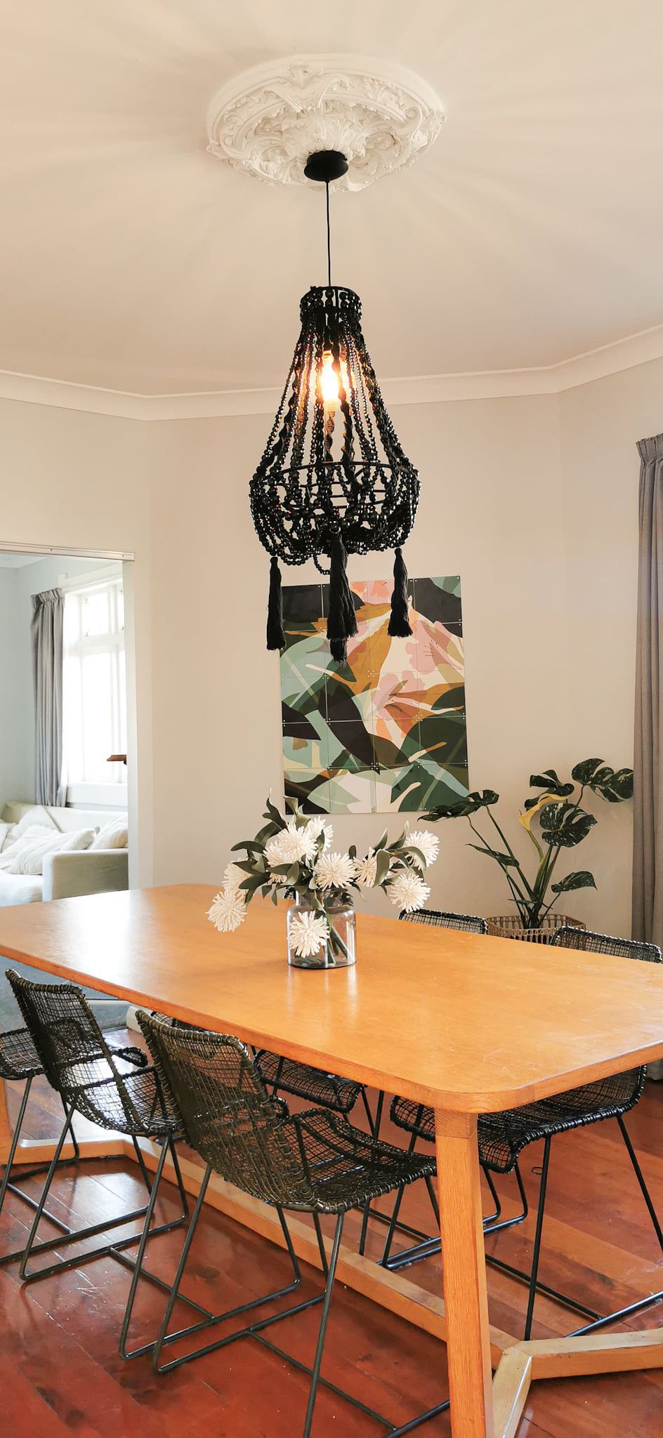 Kezia beaded chandelier