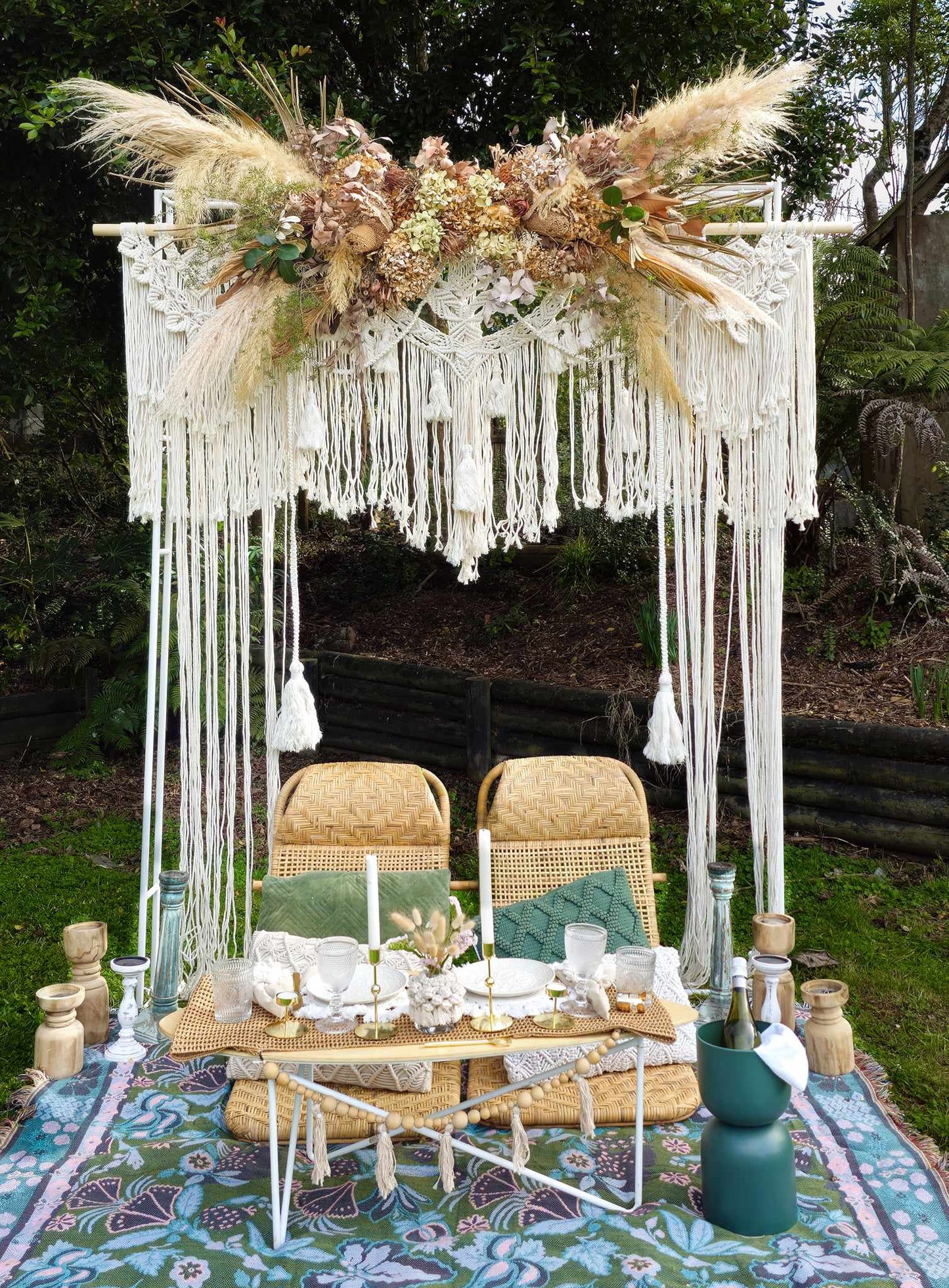 Macrame backdrop