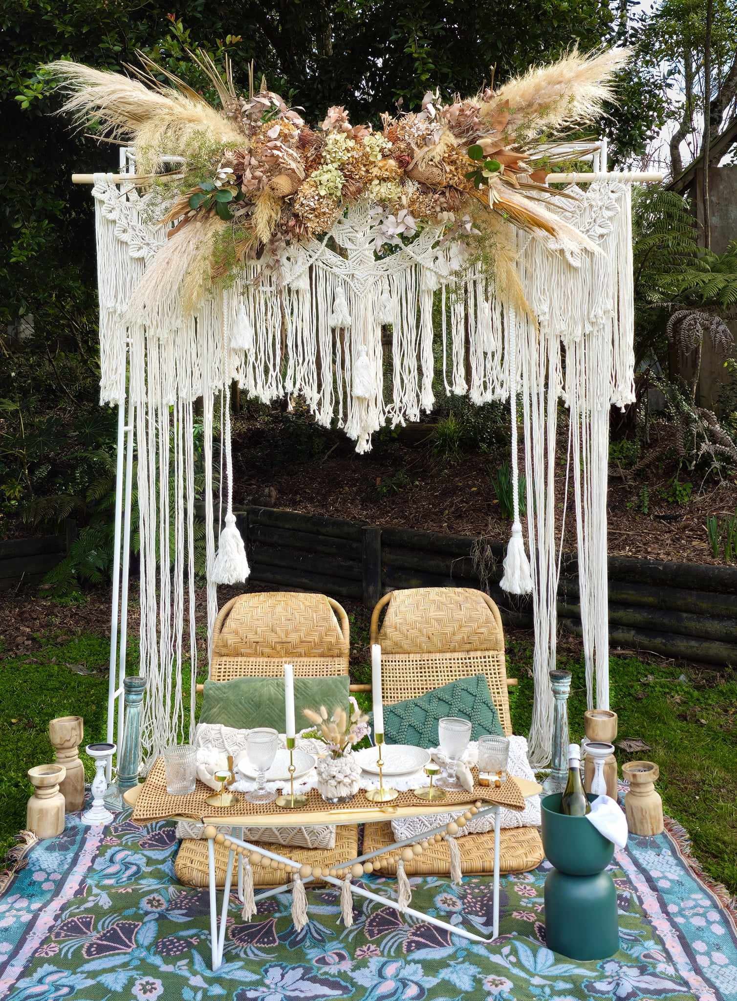 Macrame backdrop